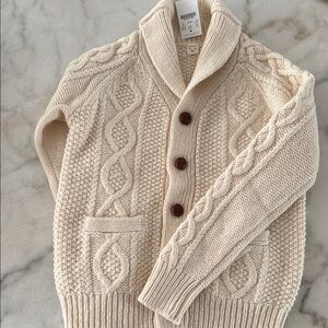 Boys Cream Cable Knit Sweater